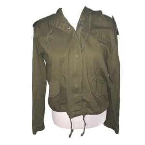 Brandy Melville Green Hooded Jacket